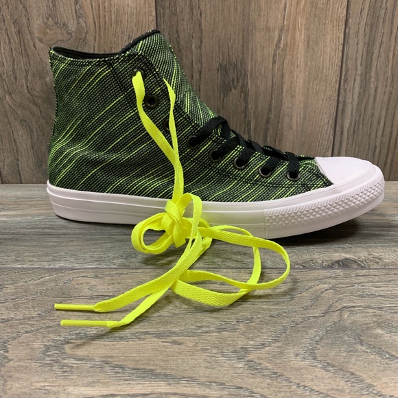 Converse All Star II Chuck Taylor Black Volt Green - Picture 2 of 5